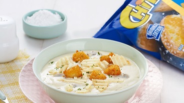 Chitato Mushroom Soup With Dori Crispy Photo